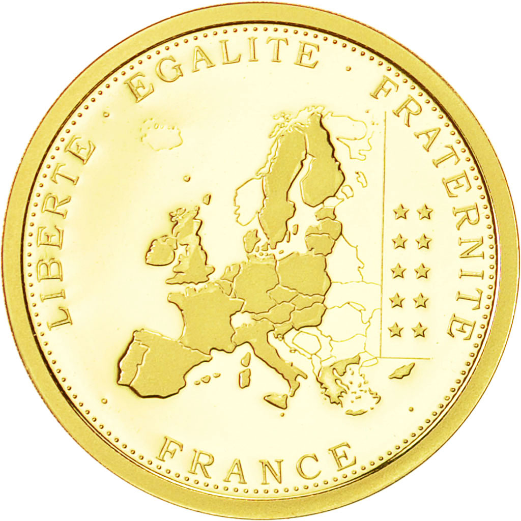 France, Medal, 10ème Anniversaire de l'Euro, MS(65-70), Gold