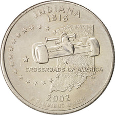 United States, State Quarter, 2002, Denver, Indiana, KM:334