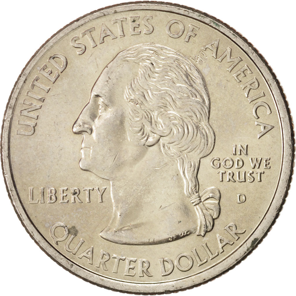United States, State Quarter, 2002, Denver, Indiana, KM:334
