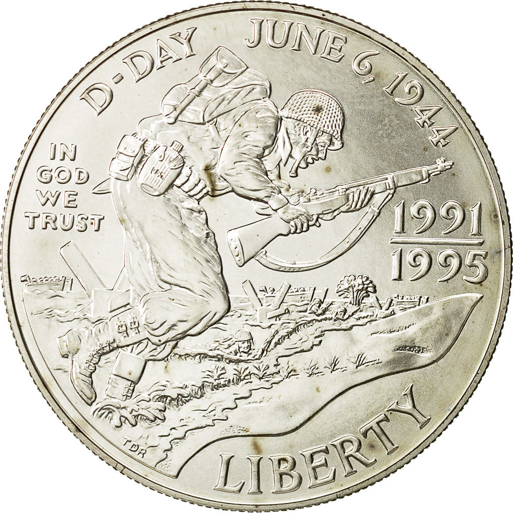 Coin, United States, Dollar, 1995, U.S. Mint, Denver, MS(65-70), Silver, KM:244