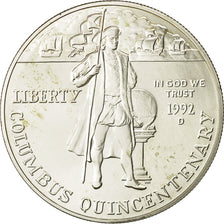 Coin, United States, Dollar, 1992, U.S. Mint, Denver, MS(65-70), Silver, KM:238