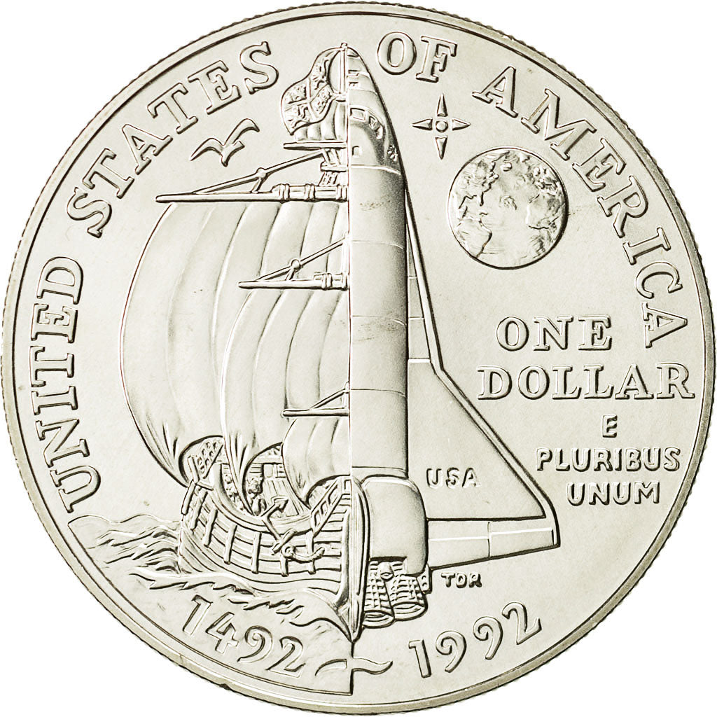 Coin, United States, Dollar, 1992, U.S. Mint, Denver, MS(65-70), Silver, KM:238
