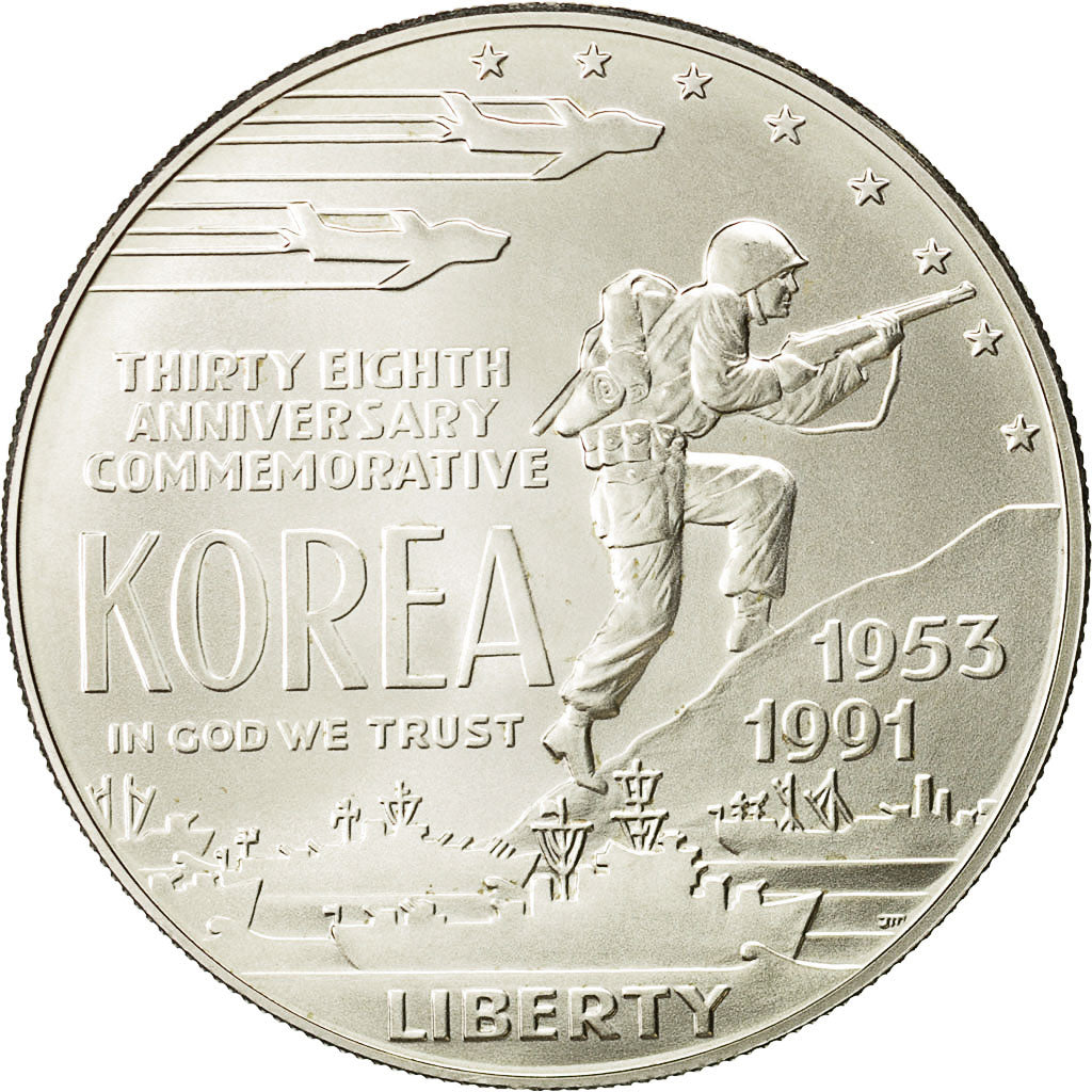 Coin, United States, Dollar, 1991, U.S. Mint, Denver, MS(65-70), Silver, KM:231