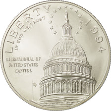 United States, Dollar, Capitol Bicentennial, 1994, MS(65-70), Silver, KM:253