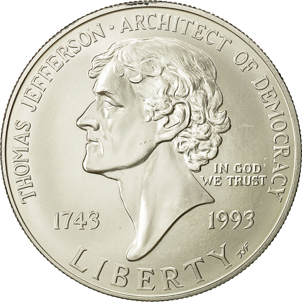 Coin, United States, Dollar, 1993, U.S. Mint, Philadelphia, MS(65-70), Silver