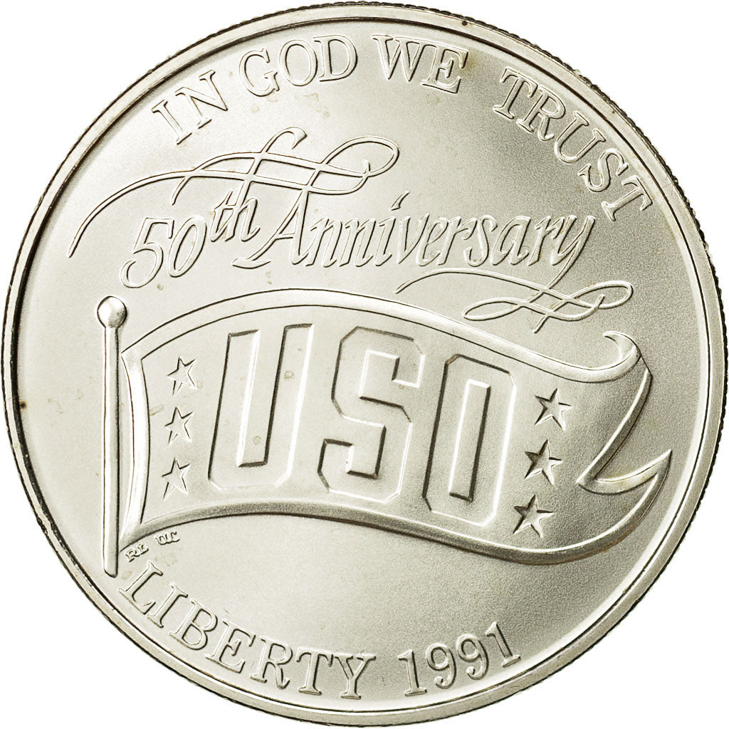Coin, United States, Dollar, 1991, U.S. Mint, Denver, MS(65-70), Silver, KM:232