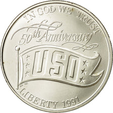 Coin, United States, Dollar, 1991, U.S. Mint, Denver, MS(65-70), Silver, KM:232