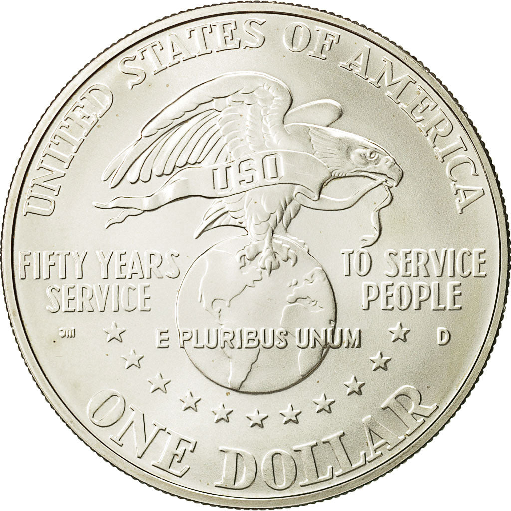 Coin, United States, Dollar, 1991, U.S. Mint, Denver, MS(65-70), Silver, KM:232