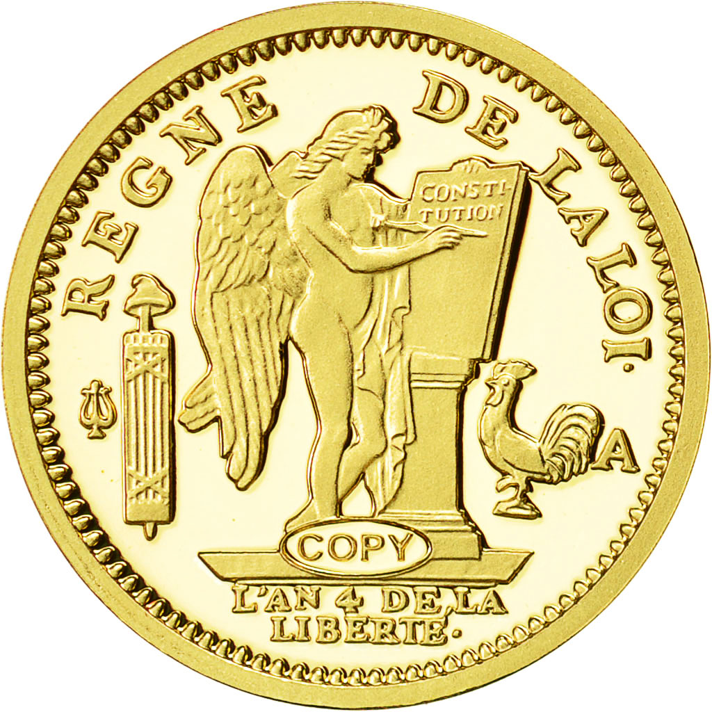 France, Medal, Réplique de Louis d'or, History, MS(65-70), Gold