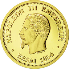 Frankrijk, Medal, Réplique Essai 50 Francs Napoléon III, History, FDC, Goud