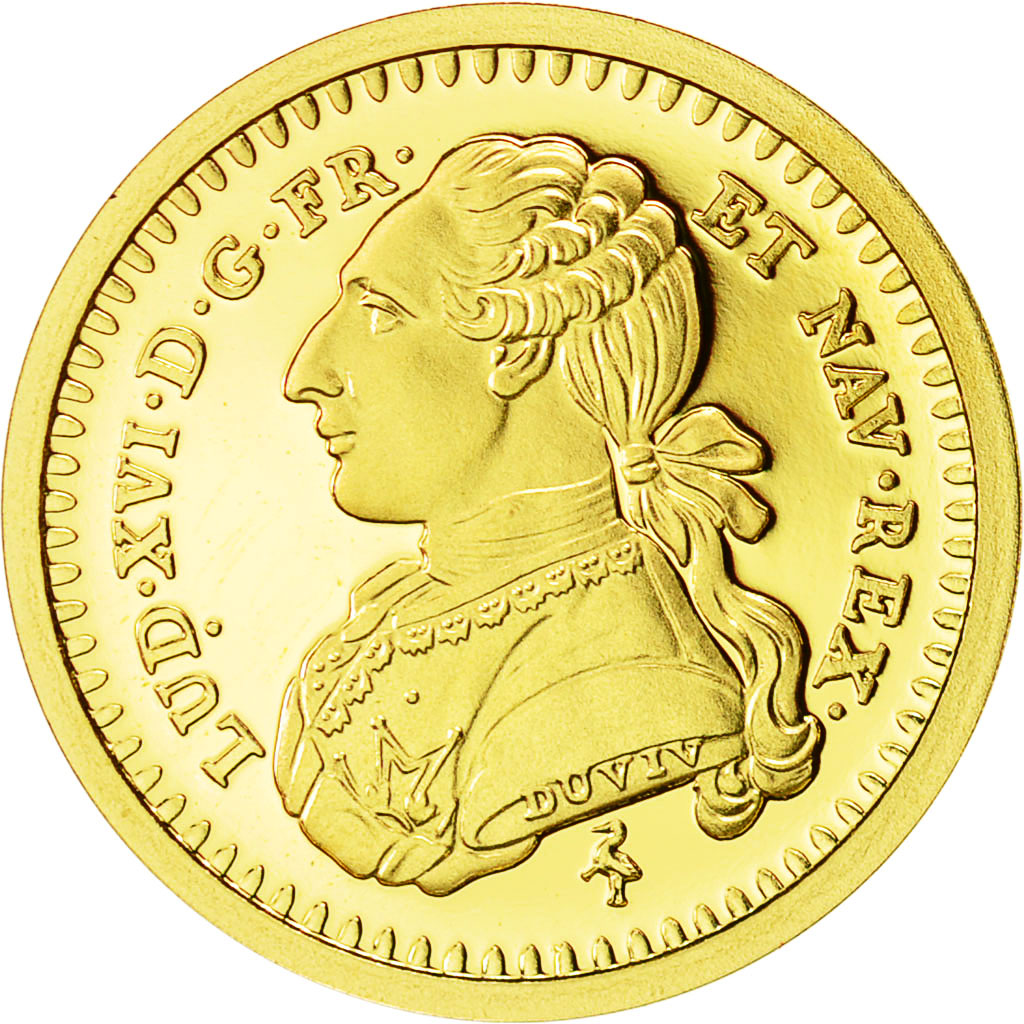 Francia, Medal, Réplique Demi-Louis aux lunettes, History, FDC, Oro