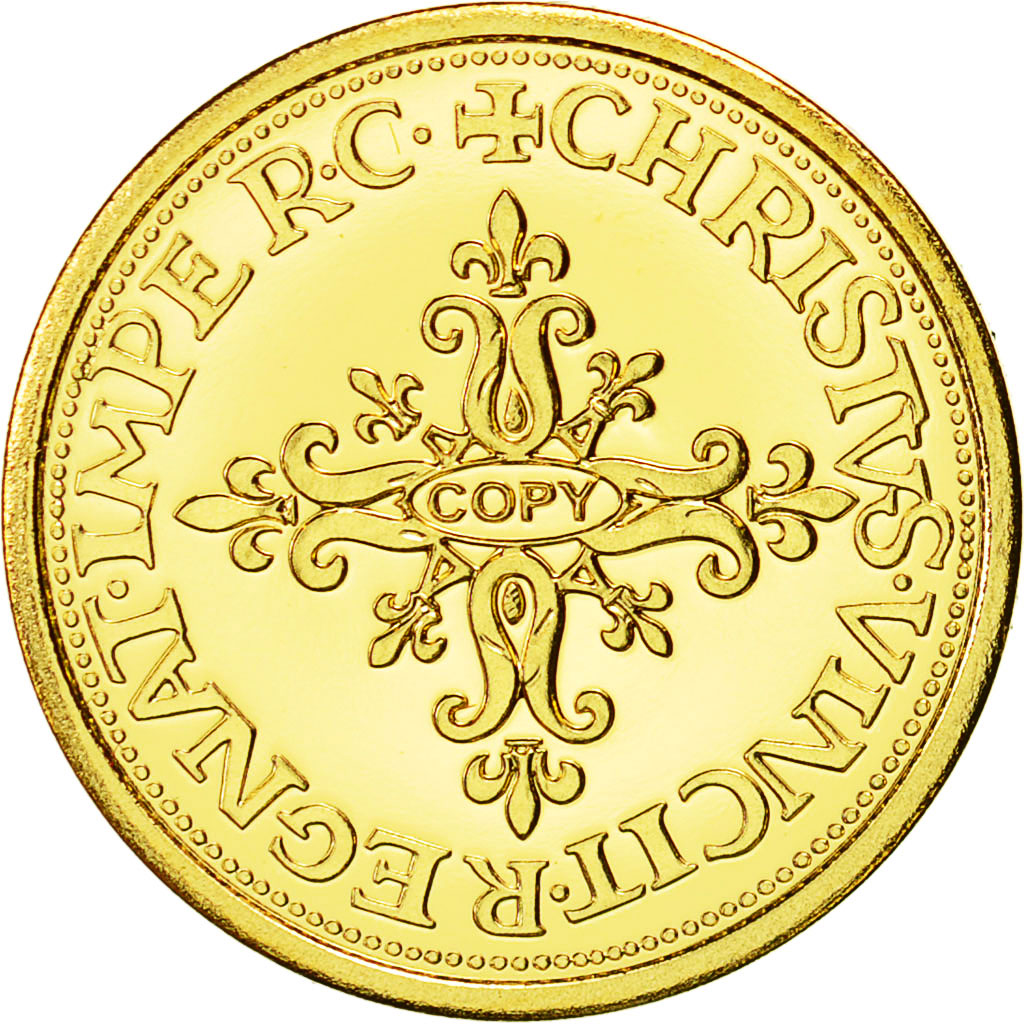 France, Medal, Réplique Ecu d'or Compiègne, History, MS(65-70), Gold