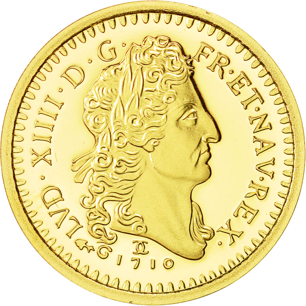 France, Medal, Réplique Double Louis d'or au soleil, History, FDC, Or