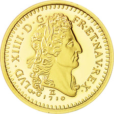 France, Medal, Réplique Double Louis d'or au soleil, History, FDC, Or