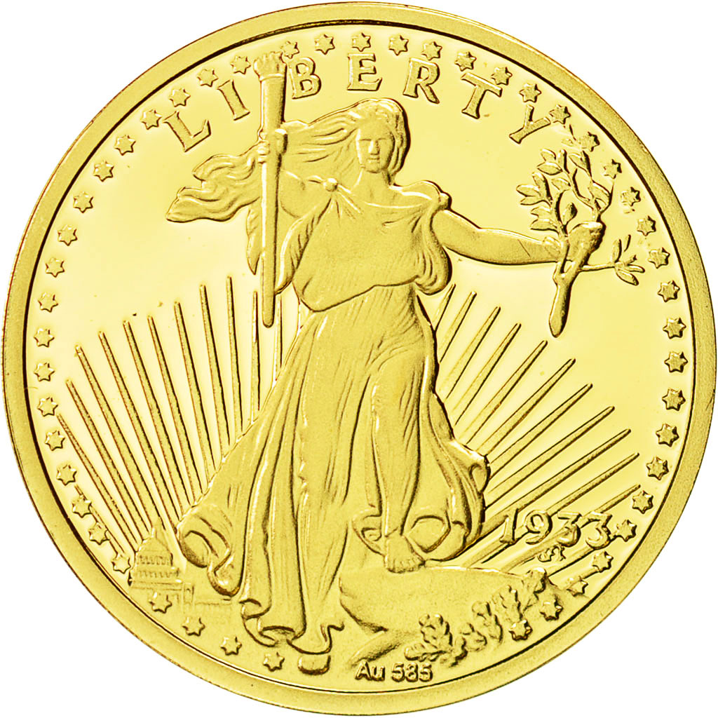 France, Medal, Réplique du Double Eagle, History, MS(65-70), Gold