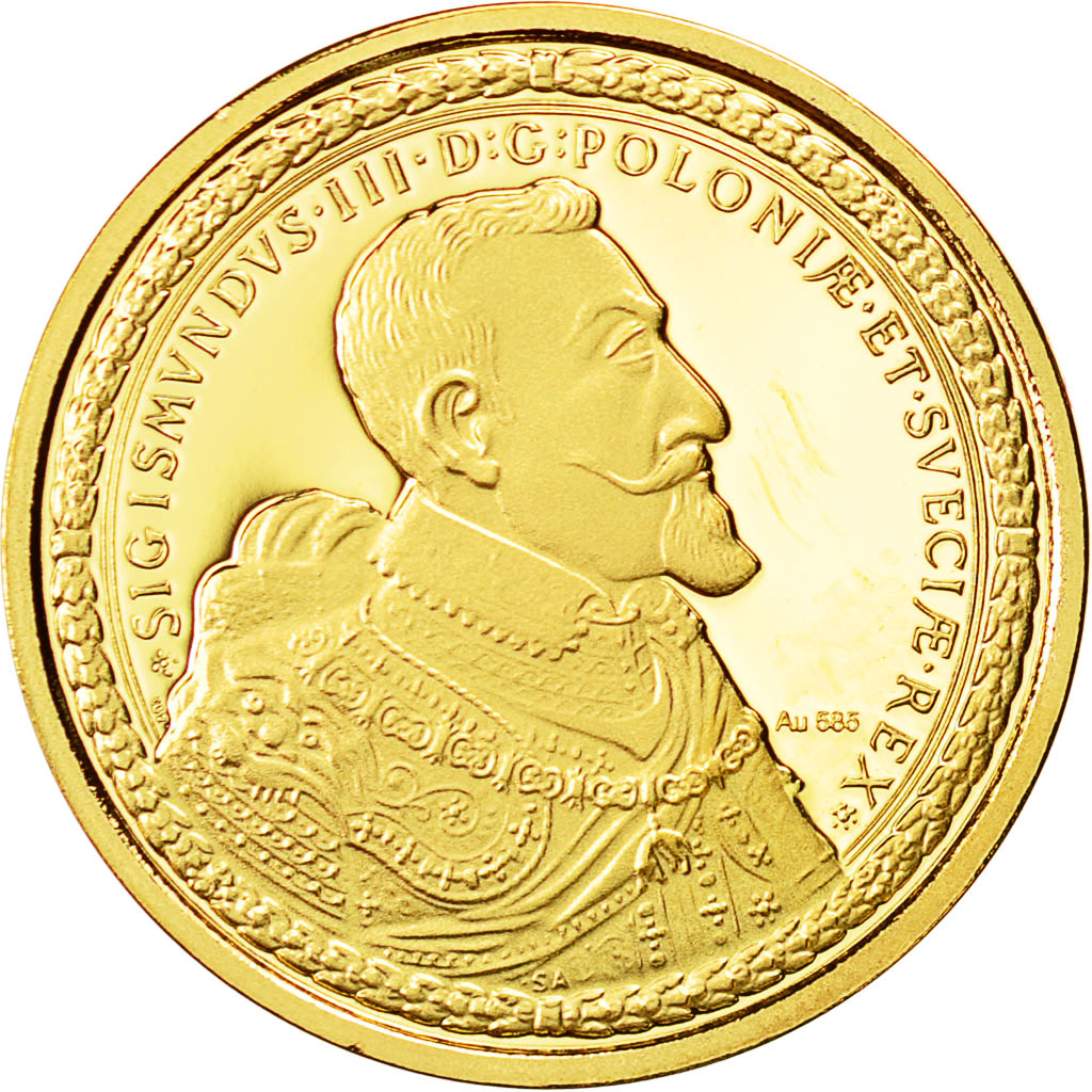 France, Medal, Réplique 100 Ducats Pologne, History, MS(65-70), Gold