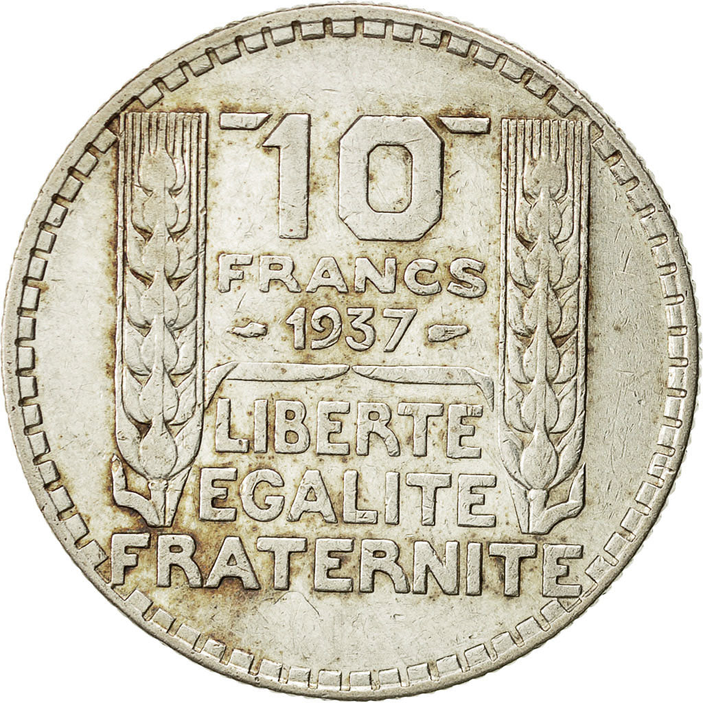 Coin, France, Turin, 10 Francs, 1937, Paris, EF(40-45), Silver, KM:878