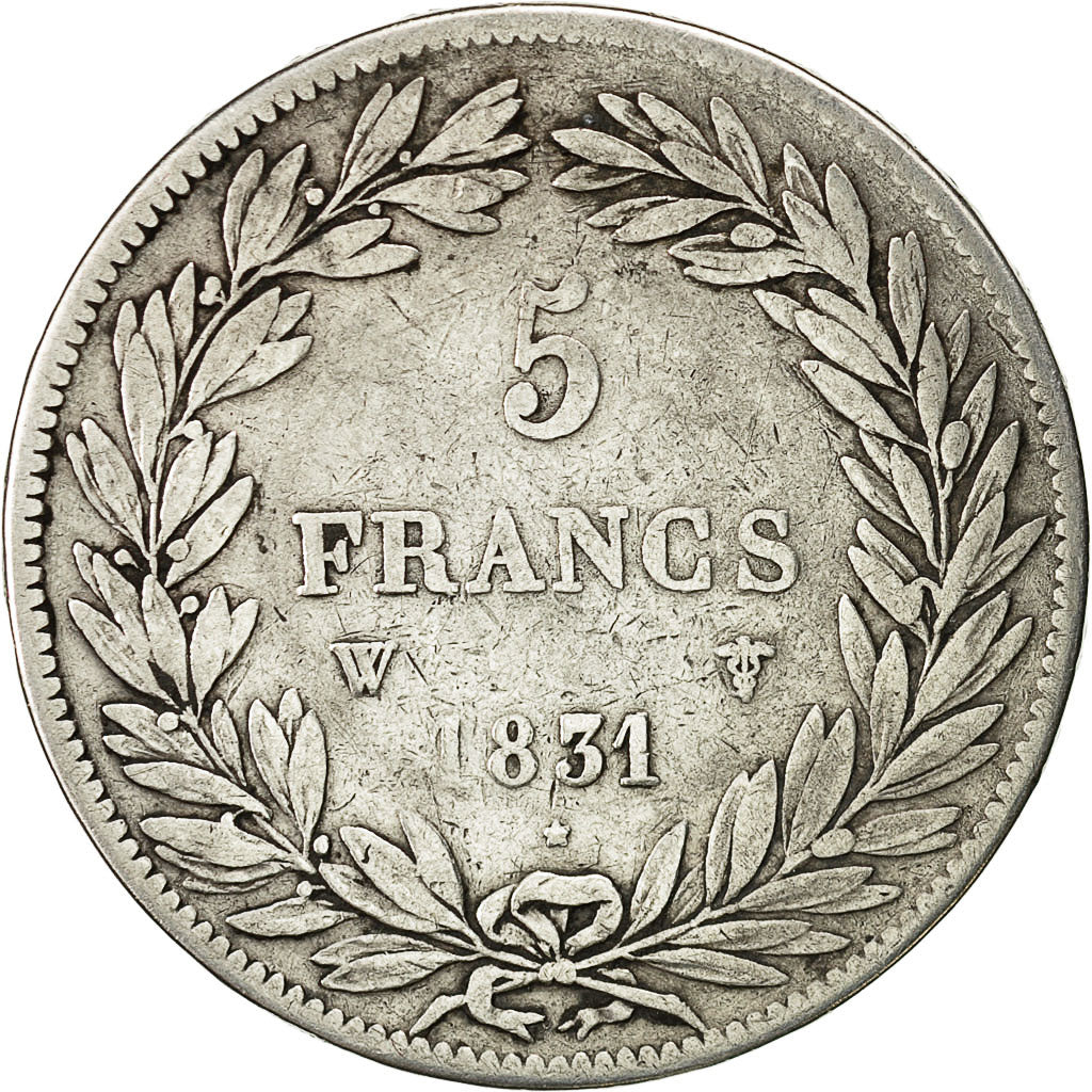 Monnaie, France, Louis-Philippe, 5 Francs, 1831, Lille, TB, Argent, KM:736.3