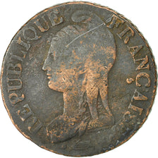 Moneta, Francia, Dupré, 5 Centimes, 1796, Paris, MB, Bronzo, KM:640.1