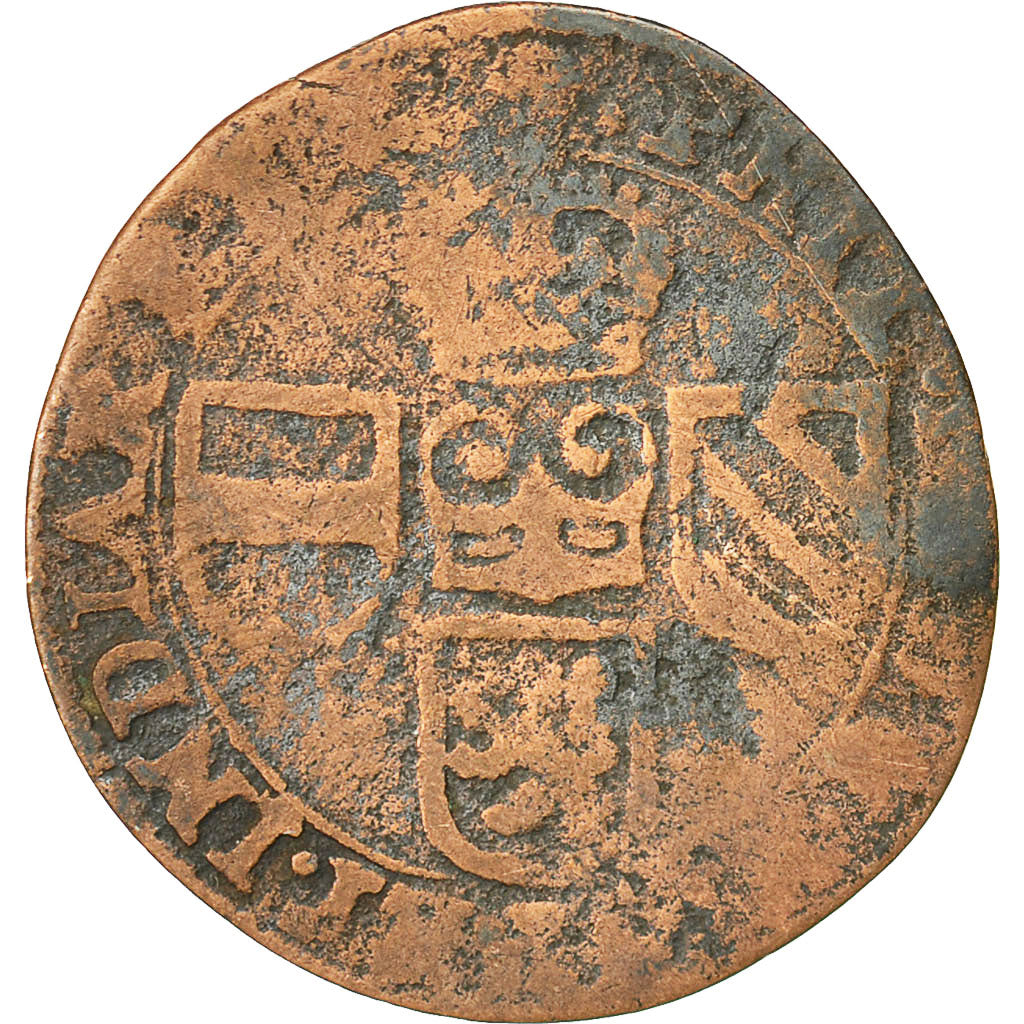Coin, Spanish Netherlands, BRABANT, Liard, 12 Mites, 1655, Brabant, VF(20-25)