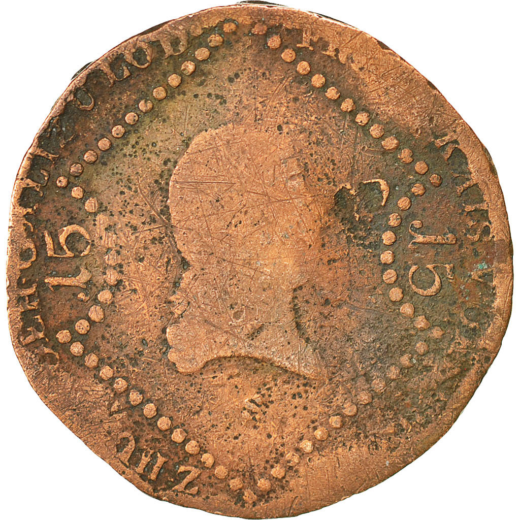 Coin, Austria, Franz II (I), 15 Kreuzer, 1807, Schmollnitz, VG(8-10), Copper