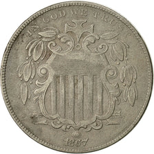 Monnaie, États-Unis, Shield Nickel, 5 Cents, 1867, U.S. Mint, Philadelphie