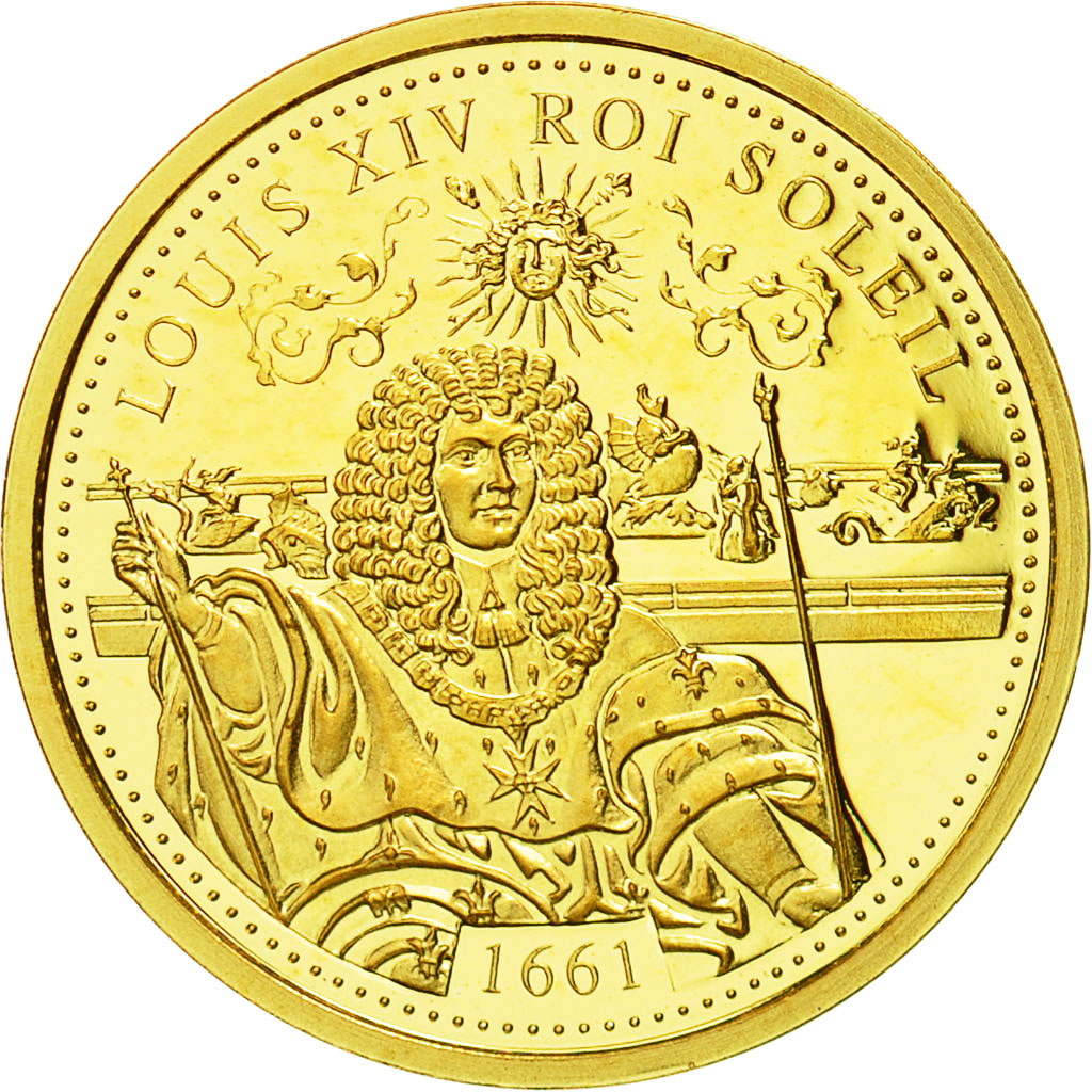 France, Medal, Louis XIV Roi Soleil, 1661, MS(65-70), Gold