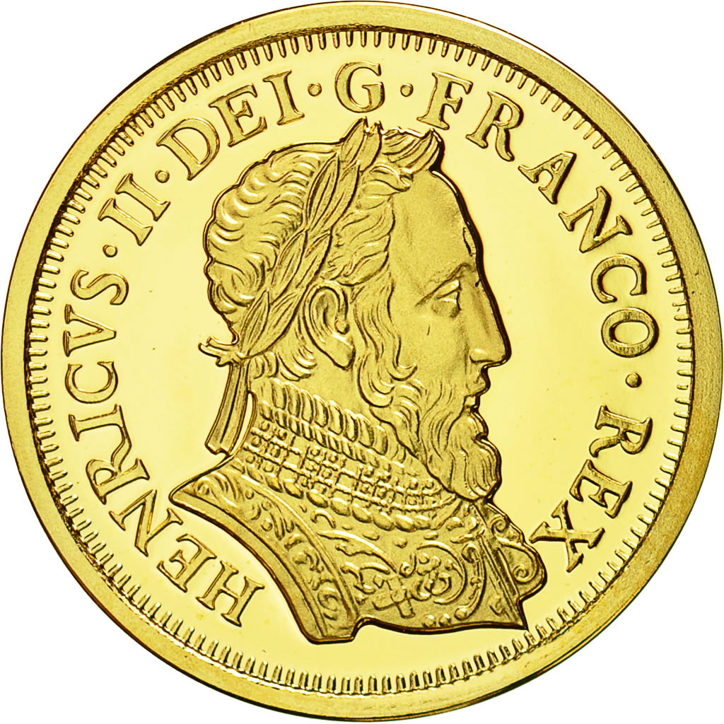 France, Medal, Réplique Double d'Or d'Henri II, History, MS(65-70), Gold