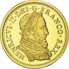 Francia, Medal, Réplique Double d'Or d'Henri II, History, FDC, Oro