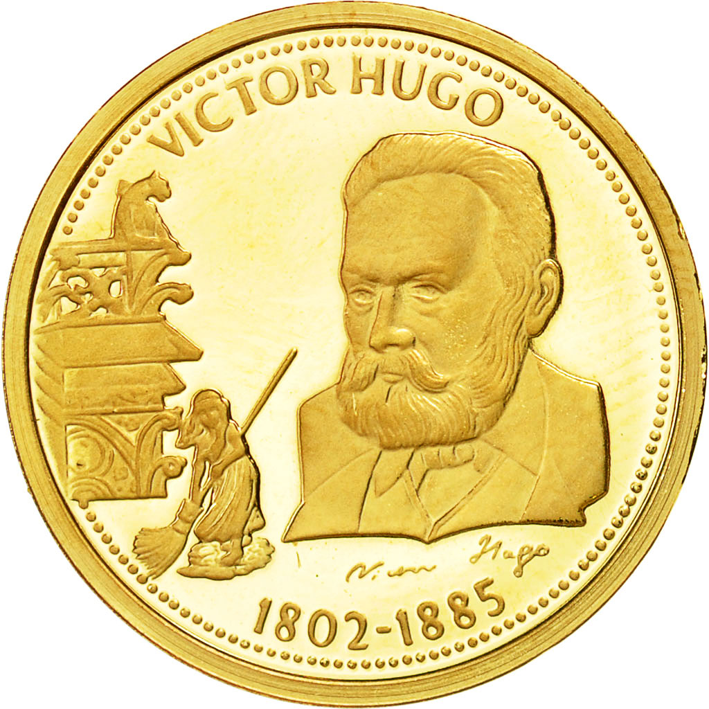 France, Medal, Victor Hugo, History, MS(65-70), Gold