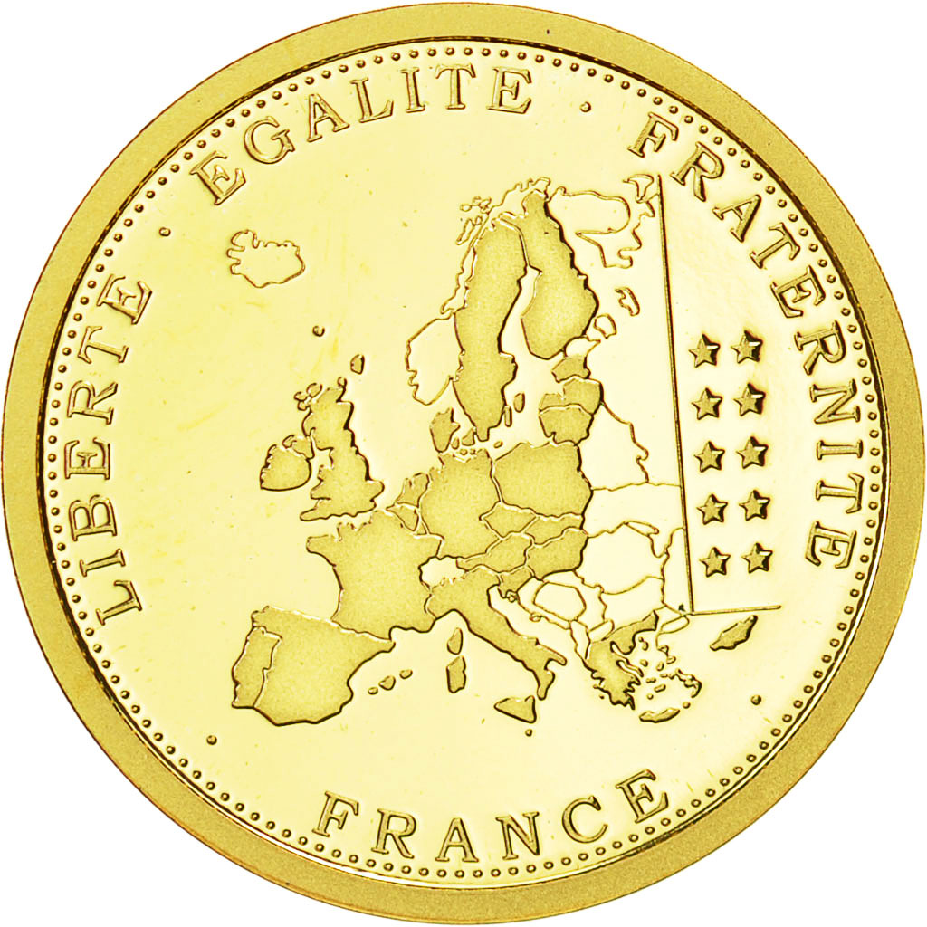 France, Medal, 10ème Anniversaire de l'Euro, History, 2011, FDC, Or