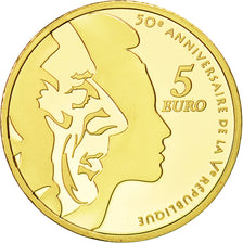 France, 5 Euro, 2008, MS(65-70), Gold, KM 1538