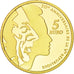 France, 5 Euro, 2008, MS(65-70), Gold, KM 1538
