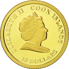 Coin, Cook Islands, Elizabeth II, 10 Dollars, 2010, CIT, MS(65-70), Gold