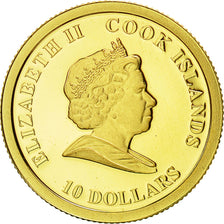 Moneta, Isole Cook, Elizabeth II, 10 Dollars, 2010, CIT, FDC, Oro, KM:1297
