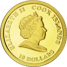 Coin, Cook Islands, Elizabeth II, 10 Dollars, 2010, CIT, MS(65-70), Gold