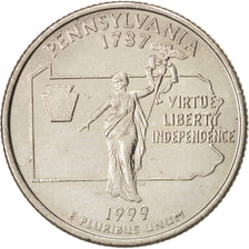 United States, State Quarter, 1999, Denver, Pennsylvania, KM:294