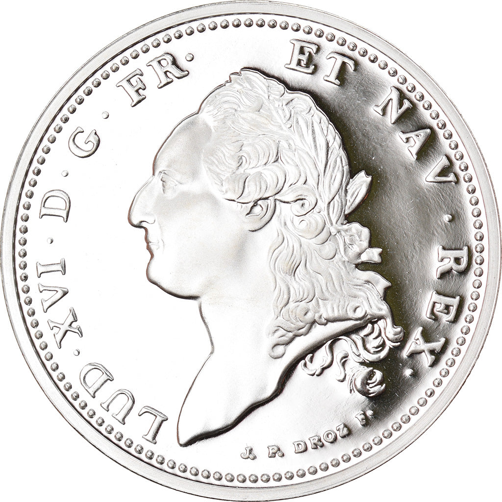 France, Medal, Louis XVI, Reproduction de l'Ecu de Calonne 1786, MS(65-70)