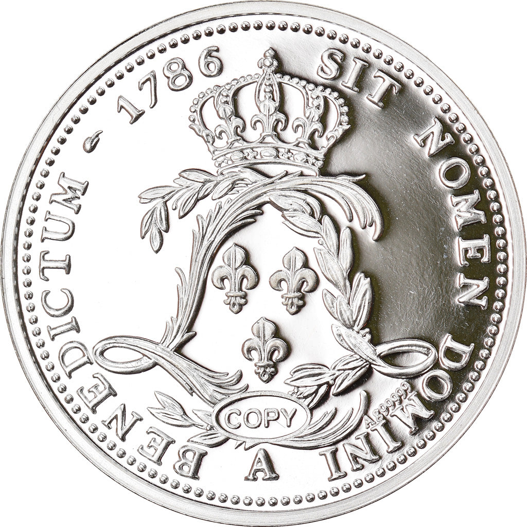 France, Medal, Louis XVI, Reproduction de l'Ecu de Calonne 1786, MS(65-70)