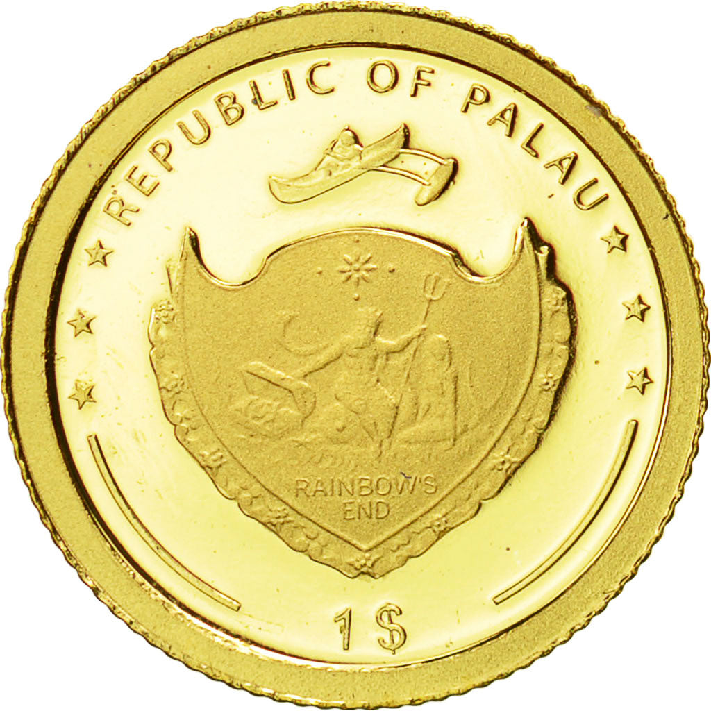 Coin, Palau, Dollar, 2010, MS(65-70), Gold, KM:445