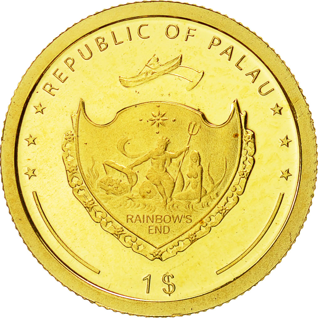 Coin, Palau, Dollar, 2009, CIT, MS(65-70), Gold, KM:241