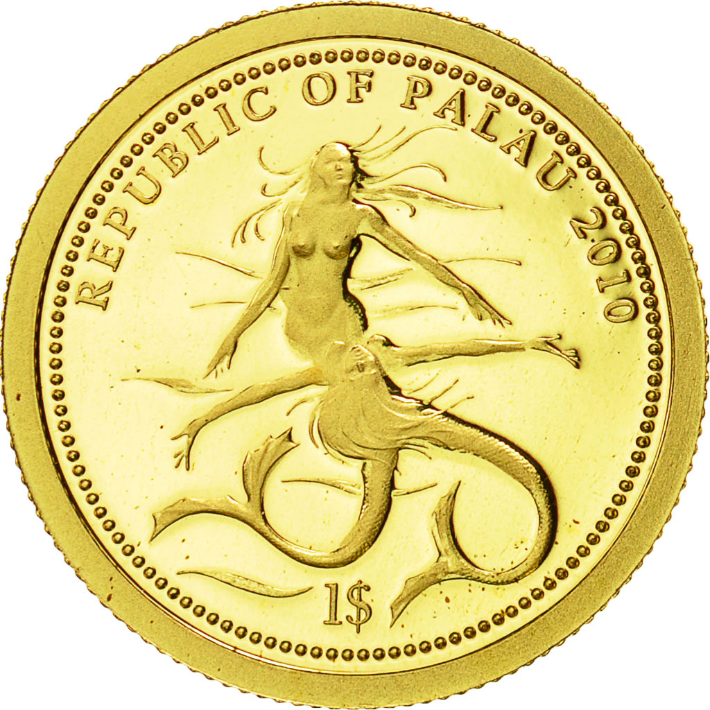 Palau, Dollar, Marine Life Protection, 2010, CIT, MS(65-70), Gold, KM 315