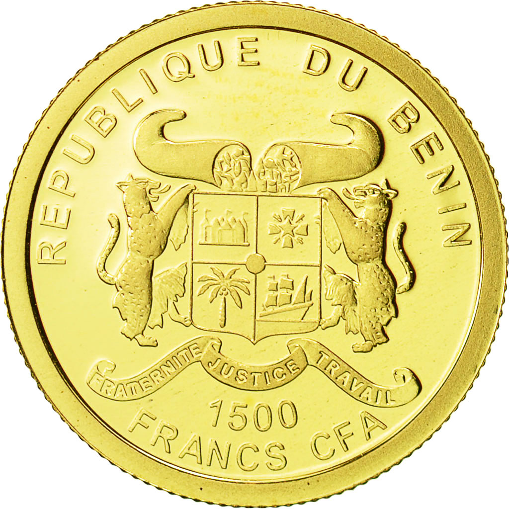 Monnaie, Benin, 1500 Francs CFA, 2011, FDC, Or