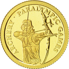 Mongolia, 500 Tugrik, Olympic Sports Archery, 2008, MS(65-70), Gold, KM 279