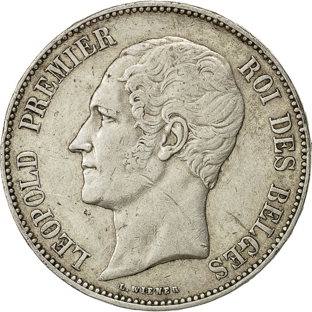 Coin, Belgium, Leopold I, 5 Francs, 5 Frank, 1865, EF(40-45), Silver, KM:17