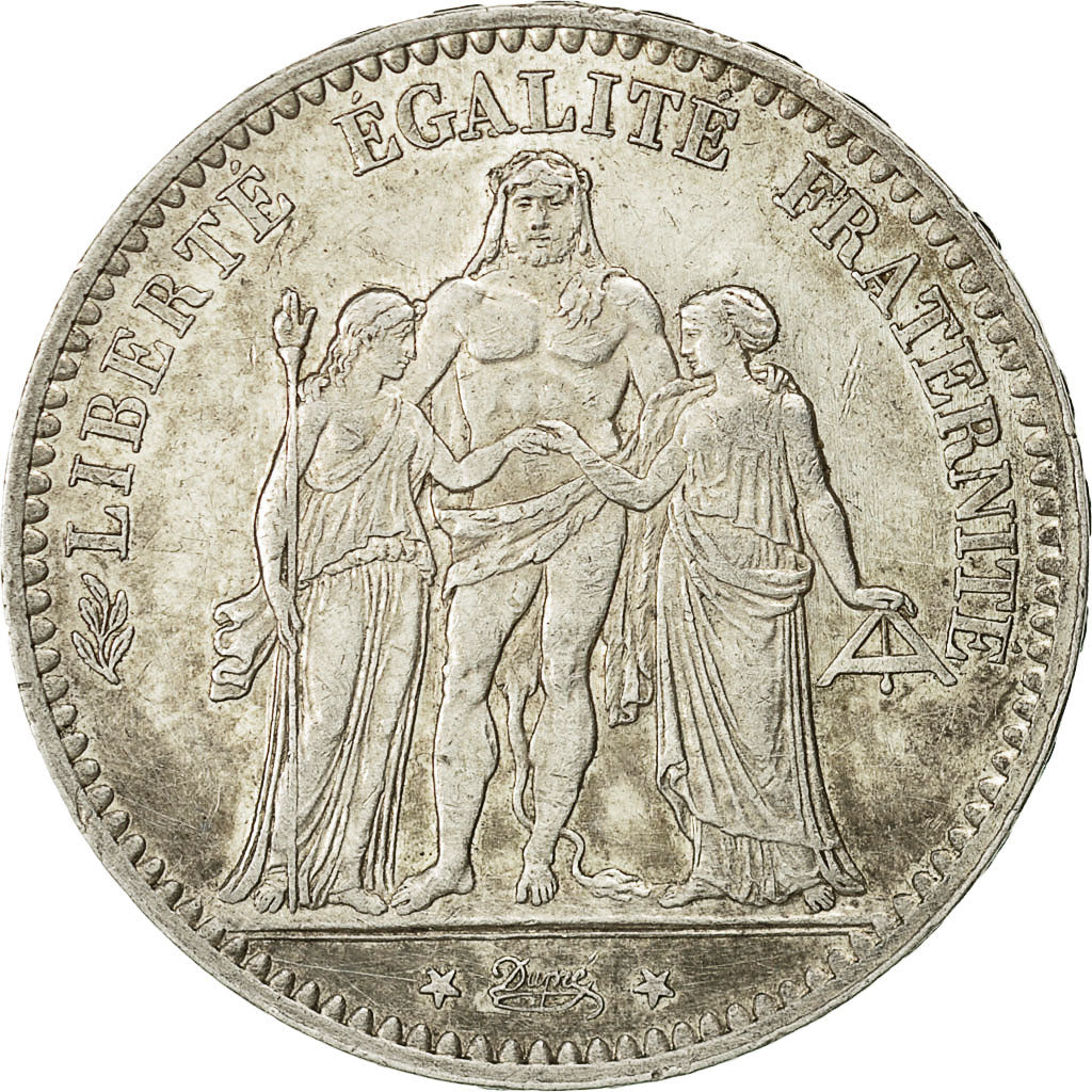 Coin, France, Hercule, 5 Francs, 1875, Paris, AU(50-53), Silver, KM:820.1