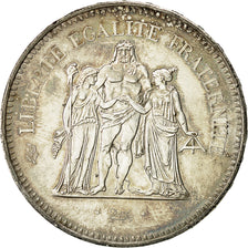 Coin, France, Hercule, 50 Francs, 1978, Paris, MS(60-62), Silver, KM:941.1
