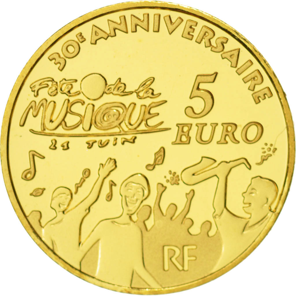 France, 5 Euro, 2011, Gold, KM:1791