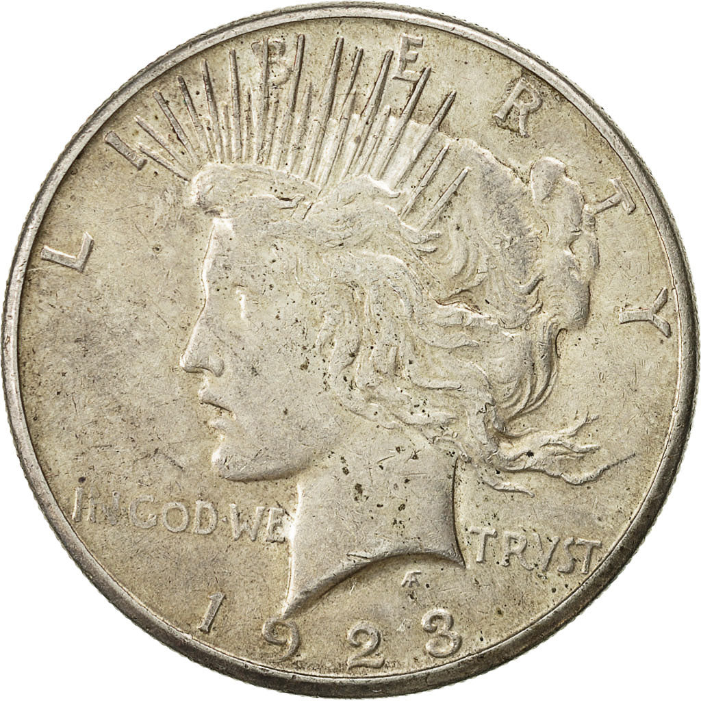Coin, United States, Peace Dollar, Dollar, 1923, U.S. Mint, San Francisco