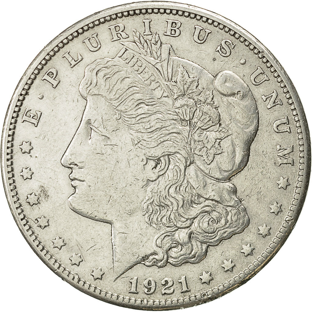 Coin, United States, Morgan Dollar, Dollar, 1921, U.S. Mint, San Francisco